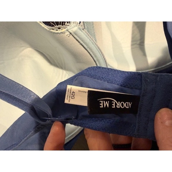 Adore me lot of 2 Bra Blue /purple Lace Trim Padded Underwire 42G 42 DDDD - Picture 10 of 10